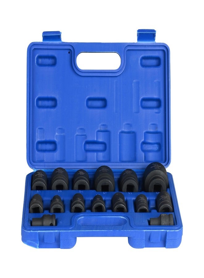 إليفنت مجموعة مفاتيح ربط صدمية قياسية سداسية الرؤوس من إيليفانت، مقاس 1/2 بوصة، طول 38 مم (مجموعة من 15 مفتاح ربط) - Image 2